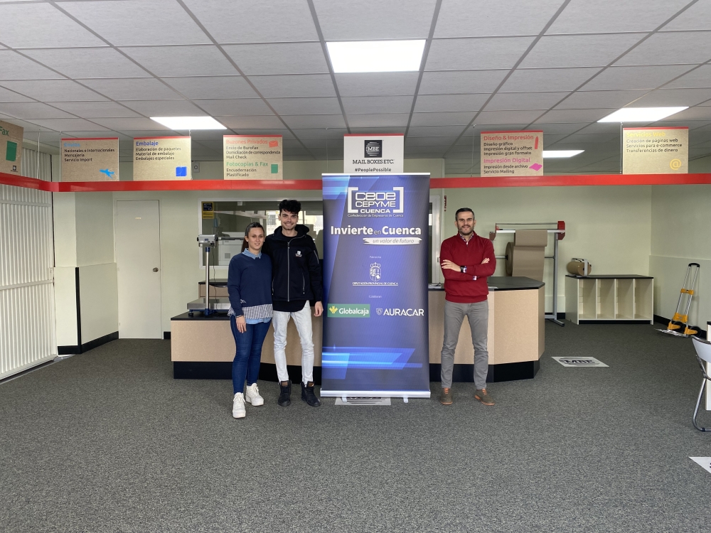 INVIERTE EN CUENCA VISITA LA FRANQUICIA MAIL BOXES EN TARANCÓN PARA COLABORAR EN SU PUESTA EN MARCHA