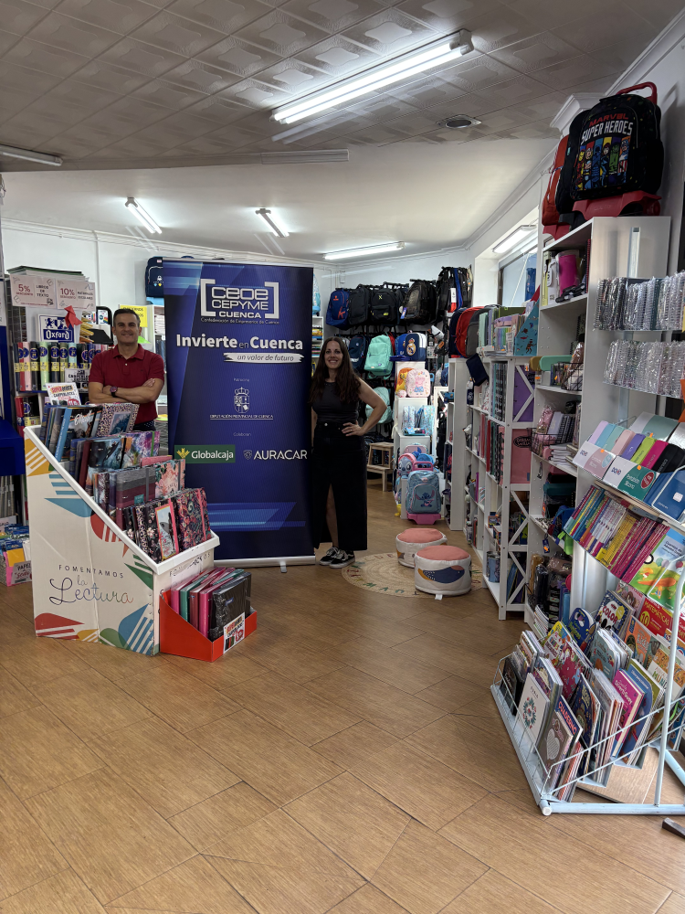 INVIERTE EN CUENCA RESPALDA LA APERTURA DE PAJARITAS DE COLORES, UNA NUEVA LIBRERÍA-PAPELERÍA EN VILLAROMÁN